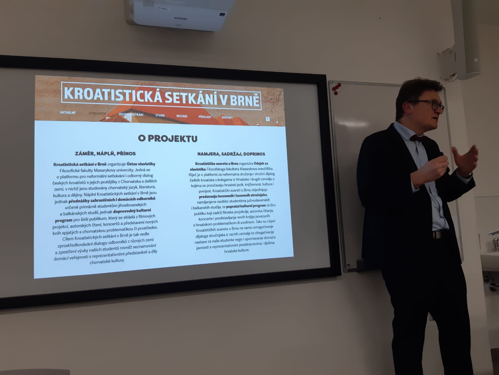 Cyklus bilančních přednášek - Petr Stehlík hovoří o koncepci a náplni Kroatistických setkání v Brně