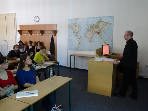 Marek Příhoda přednáší o Juraji Križanićovi