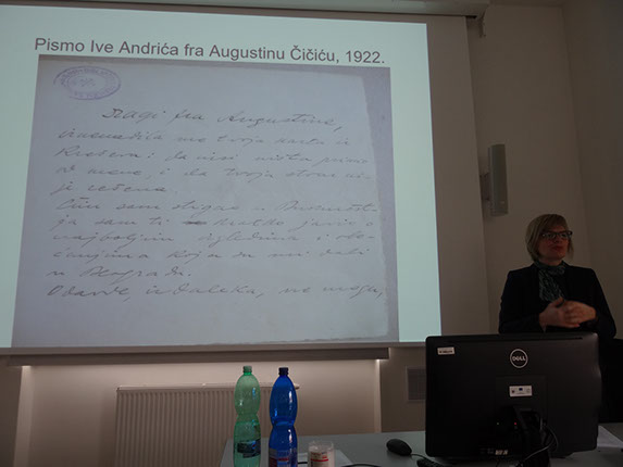 Perina Meić a Andrićův dopis bosenským františkánům