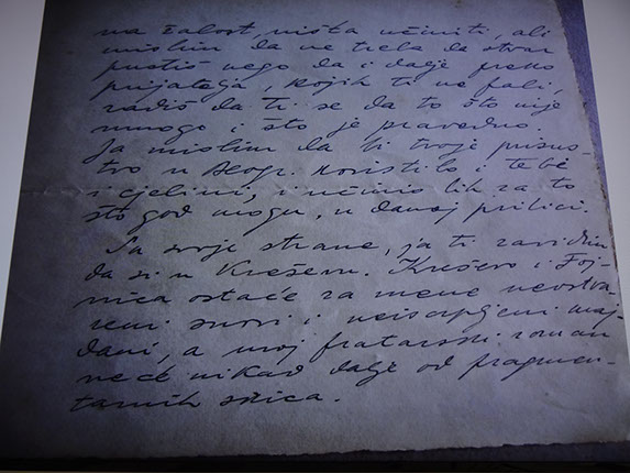 Detail Andrićova rukopisu