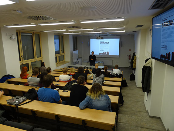 Projekce filmu Srbenka, hovoří Petr Stehlík